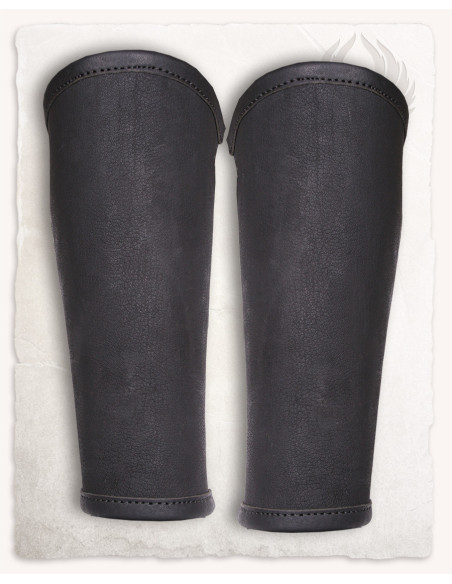 Medieval Borg Greaves in Black