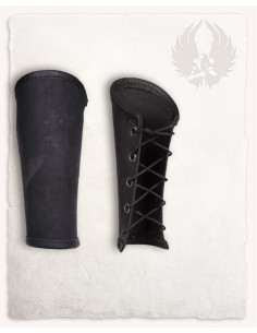 Medieval Borg Greaves in Black 2