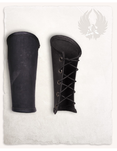 Medieval Borg Greaves in Black