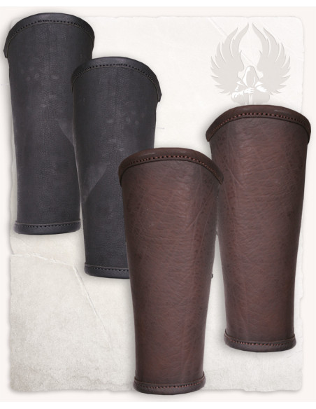 Medieval Borg Greaves in Black