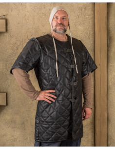 Haldur Medieval Gambeson in Black