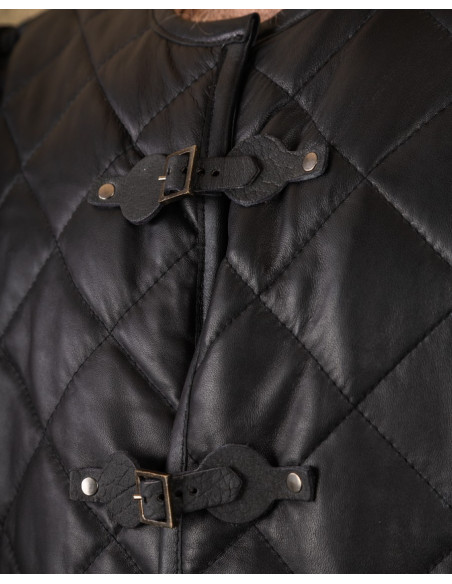 Haldur Medieval Gambeson in Black