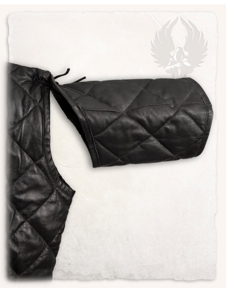 Haldur Medieval Gambeson in Black