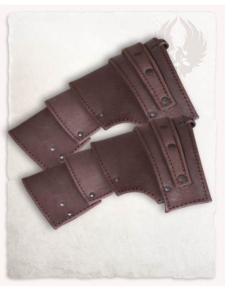 Albrecht medieval shoulder pads in brown