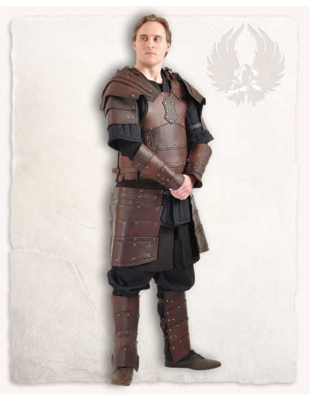 Albrecht medieval shoulder pads in brown