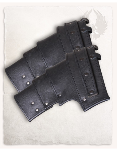 Albrecht medieval shoulder pads in black