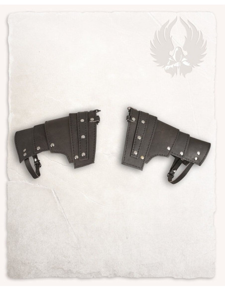 Albrecht medieval shoulder pads in black