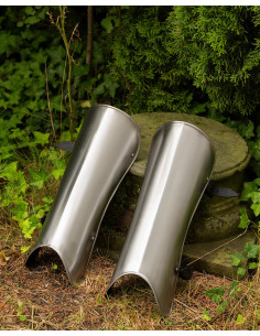 Harald medieval greaves with buckles