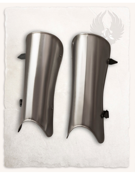 Harald medieval greaves with buckles