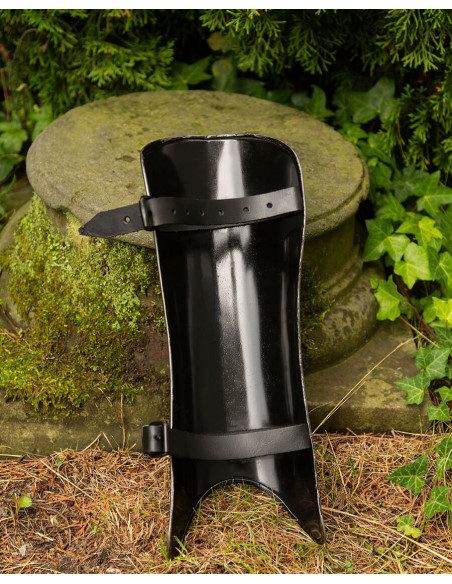 Harald medieval greaves with buckles