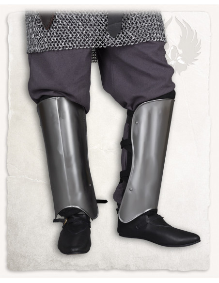 Harald medieval greaves with buckles