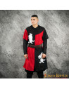 Medieval tabard quartered red-black Dragon
