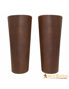 Medieval smooth brown leather bracelets (23 cm.)