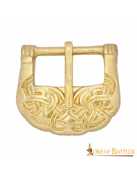 Solid Brass Viking Buckle with Celtic...