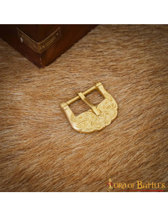 Solid Brass Viking Buckle with Celtic Knots 2