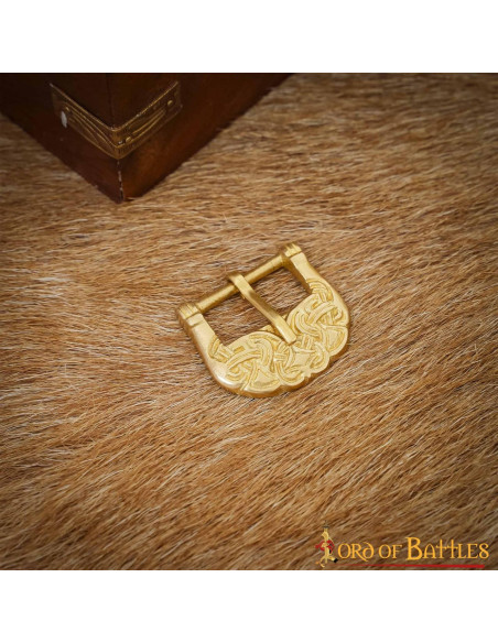 Solid Brass Viking Buckle with Celtic...