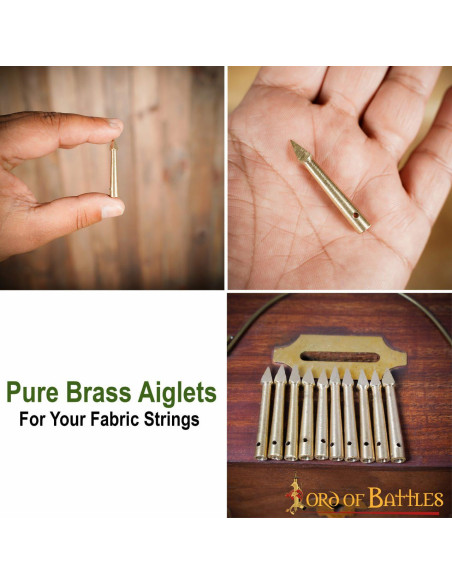 Set of 10 Solid Brass Cleats with...