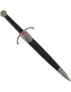 Templar cross pâté dagger with sheath (36 cm.)