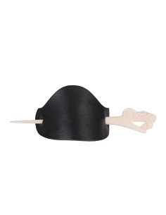 Viking barrette with bone pin - Black