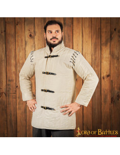 Medieval padded gambeson type 1, ecru