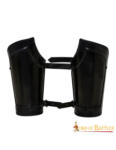 Medieval Fantasy Bracers, black steel
