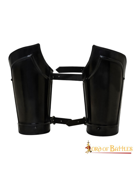 Medieval Fantasy Bracers, black steel