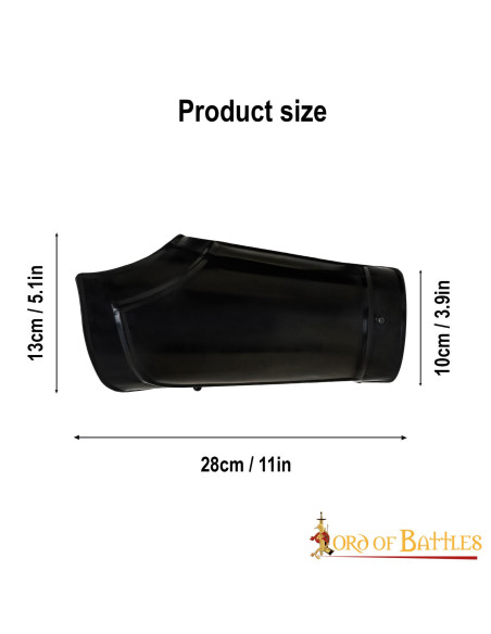 Medieval Fantasy Bracers, black steel