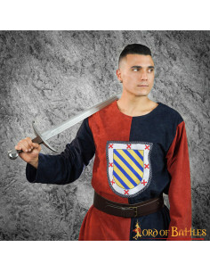 Medieval tabard two-color heraldic shield