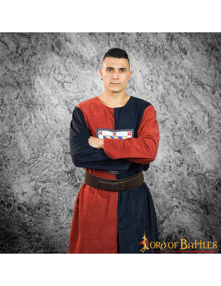 Medieval tabard two-color heraldic...