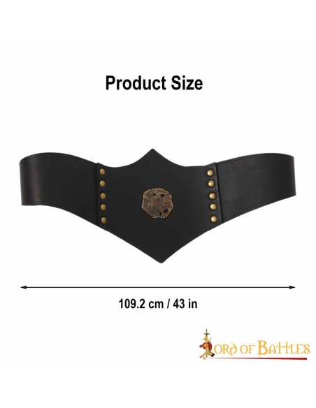 Royal Huntress Leather Belt, Black...