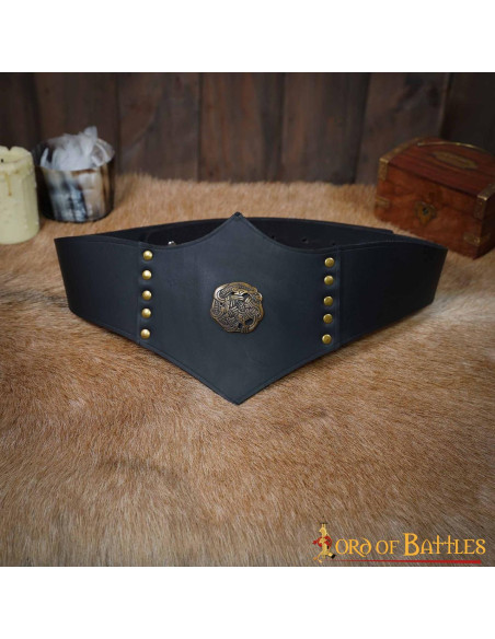 Royal Huntress Leather Belt, Black...