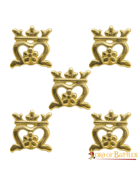 Set of 5 decorative medieval crowns...
