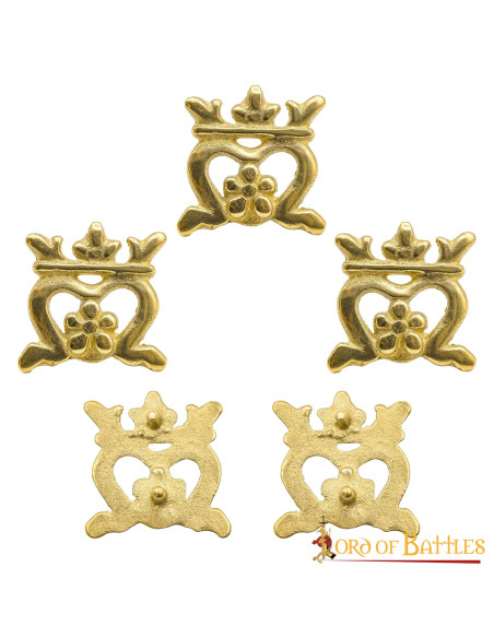 Set of 5 decorative medieval crowns...