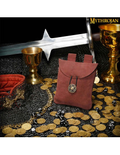 Medieval bag, fanny pack type, in suede leather... 2