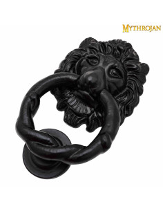 Leon door knocker in wrought iron (15.2x8.8 cm.) 2