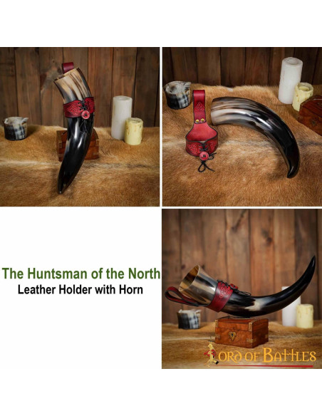 Northern hunters' horn with garnet...