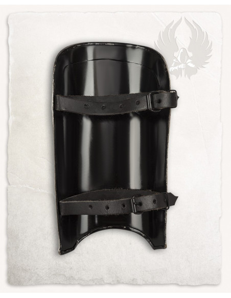 Medieval Lucas greaves in steel