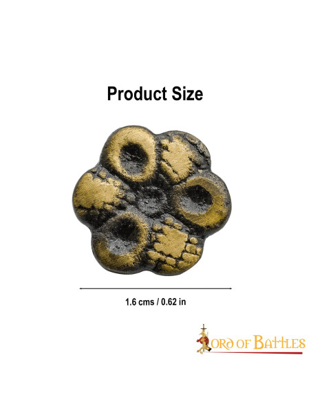 Set of 5 decorative brass flowers for...