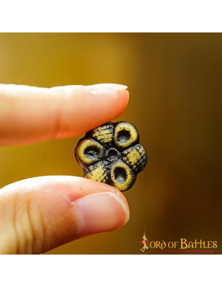 Set of 5 decorative brass flowers for...