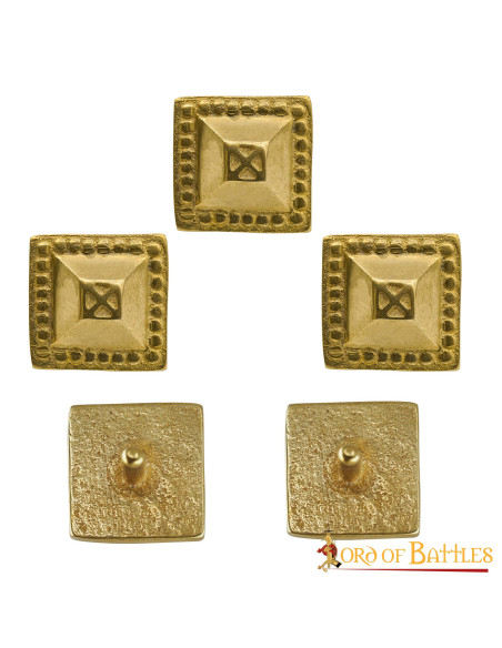 Set of 5 decorative brass tacks for...