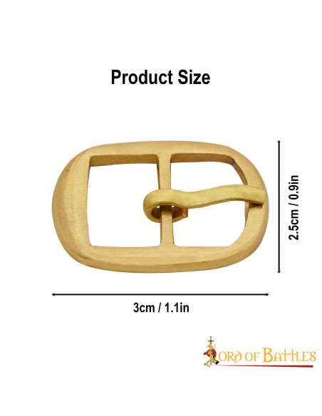 Set of 3 brass buckles for armor...