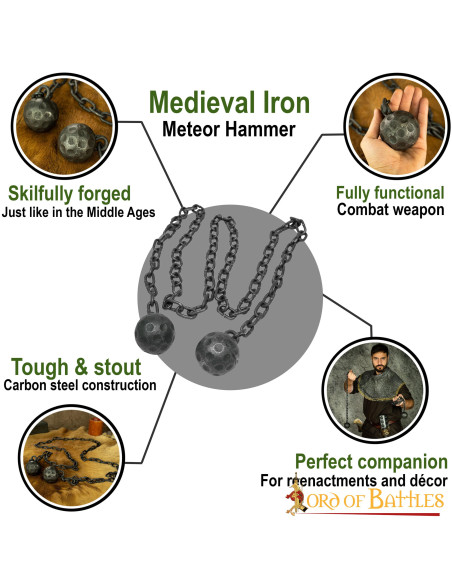 Medieval meteor hammer for...