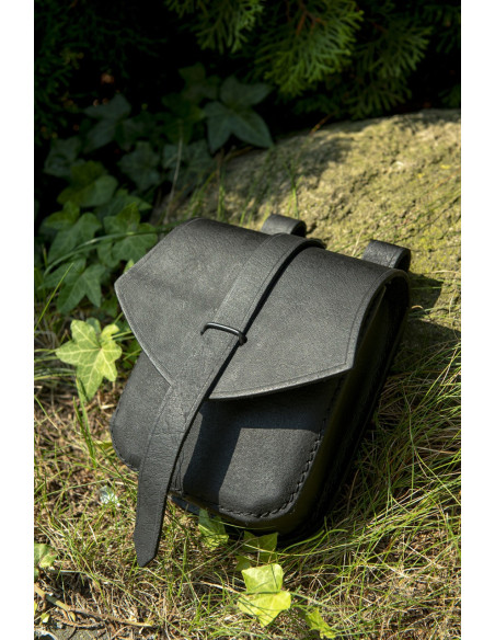 Tostig model medieval bag, black leather Tostig model medieval bag, black leather