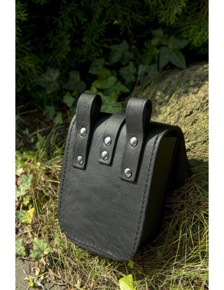 Tostig model medieval bag, black leather Tostig model medieval bag, black leather