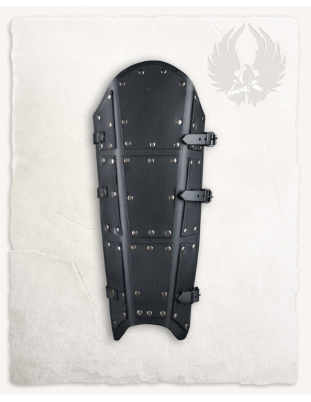 Black leather greaves Quintus models Black leather greaves Quintus models