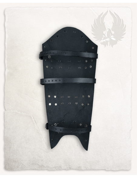 Black leather greaves Quintus models Black leather greaves Quintus models