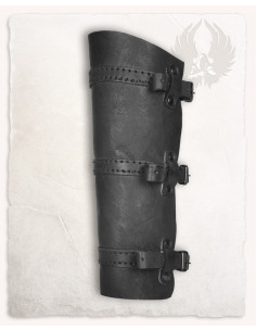 Black leather greaves Simons models