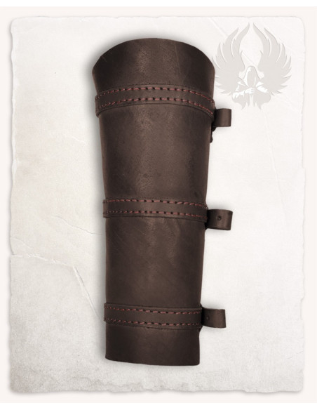 Brown leather greaves Simons models