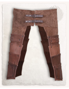 Albercht model belt with side loops, brown leather