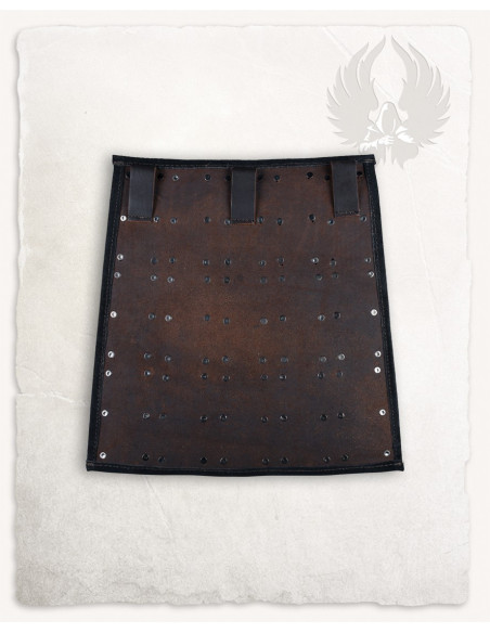 Side snares in brown leather, Quintus...